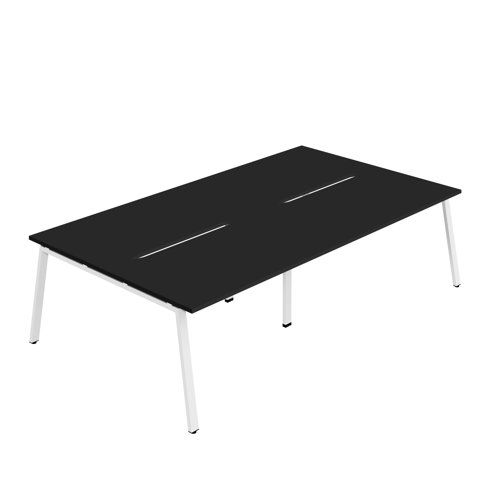 Synergy 4P Bench Desk 1600X800mm A-Frame Black/White