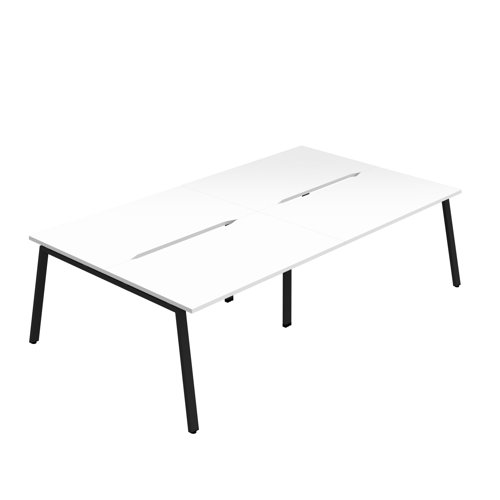 Synergy 4P Bench Desk 1600X800mm A-Frame White/Black