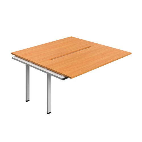Synergy Bench Extension with Cut Out: 2 Person (FSC) : 1600 800 Beech/Silver