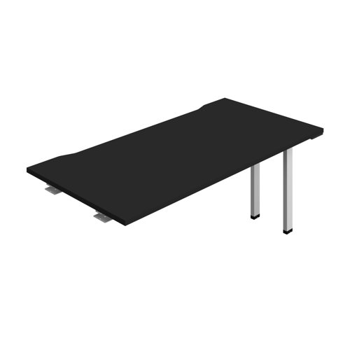 Synergy Bench Extension with Cut Out: 1 Person (FSC) : 1600 800 Black/Silver