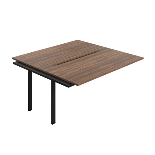 Synergy Bench Extension with Cut Out: 2 Person (FSC) : 1600 800 Dark Walnut/Black