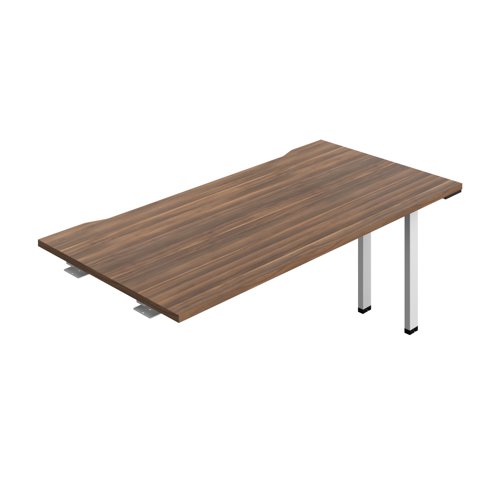 Synergy Bench Extension with Cut Out: 1 Person (FSC) : 1600 800 Dark Walnut/White