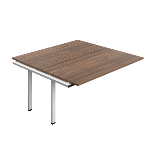 Synergy Bench Extension with Cut Out: 2 Person (FSC) : 1600 800 Dark Walnut/White