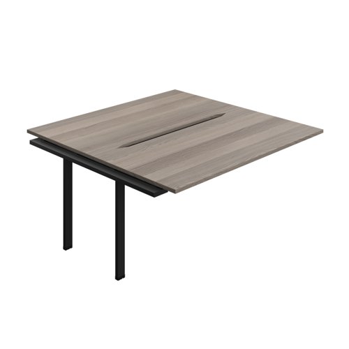 Synergy Bench Extension with Cut Out: 2 Person (FSC) : 1600 800 Grey Oak/Black