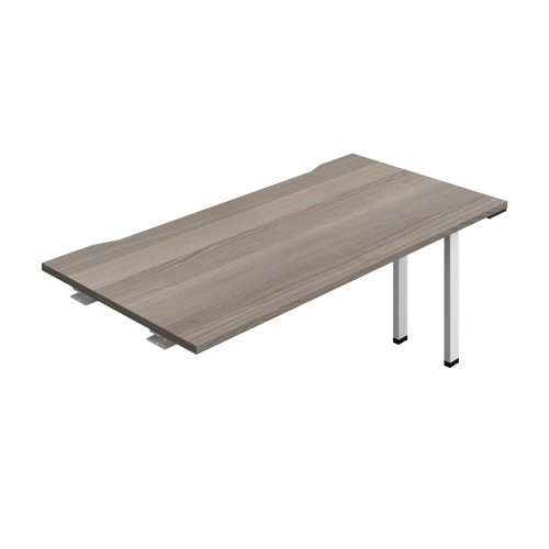 Synergy Bench Extension with Cut Out: 1 Person (FSC) : 1600 800 Grey Oak/White