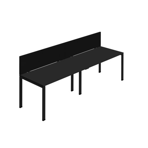 Synergy 2SP Bench Desk 1600X800mm GoalPost Black/Black Black Screen