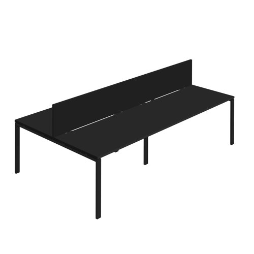 Synergy 4P Bench Desk 1600X800mm GoalPost Black/Black Black Screen