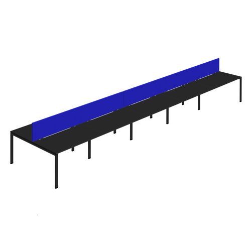Synergy 10P Bench Desk 1600X800mm GoalPost Black/Black Royal Blue Screen