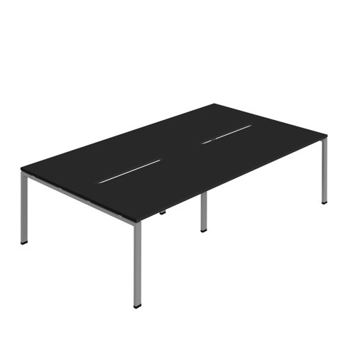 Synergy 4P Bench Desk 1600X800mm GoalPost Black/Silver