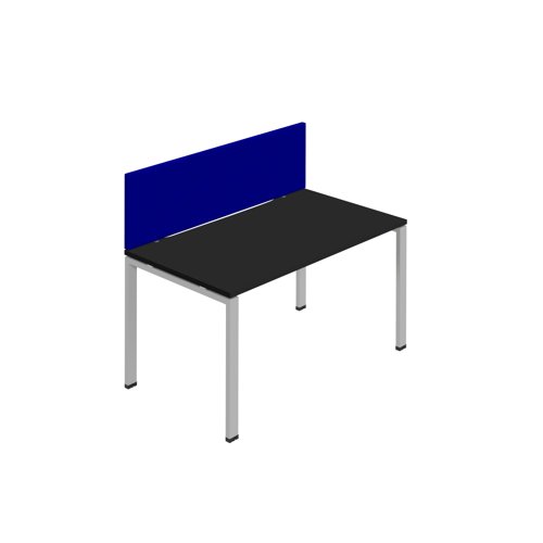 Synergy 1SP Bench Desk 1600X800mm GoalPost Black/Silver Royal Blue Screen