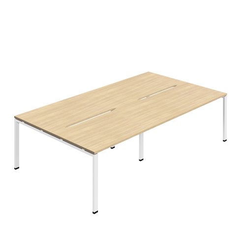 Synergy 4P Bench Desk 1600X800mm GoalPost Nova Oak/White