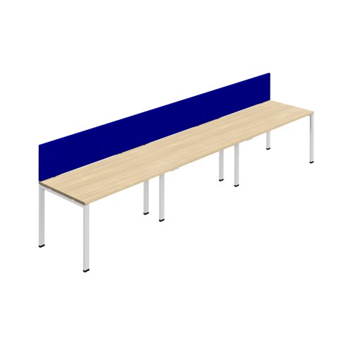 Synergy 3SP Bench Desk 1600X800mm GoalPost Nova Oak/White Royal Blue Screen