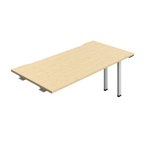 Synergy Bench Extension with Cut Out: 1 Person (FSC) : 1600 800 Maple/Silver