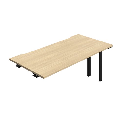 Synergy Bench Extension with Cut Out: 1 Person (FSC) : 1600 800 Nova Oak/Black