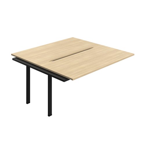 Synergy Bench Extension with Cut Out: 2 Person (FSC) : 1600 800 Nova Oak/Black