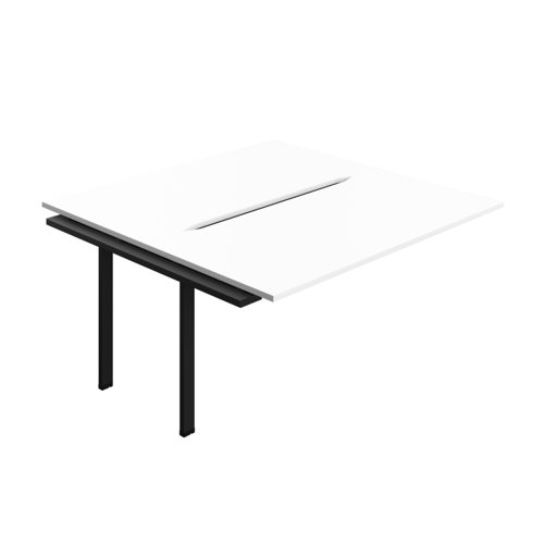 Synergy Bench Extension with Cut Out: 2 Person (FSC) : 1600 800 White/Black