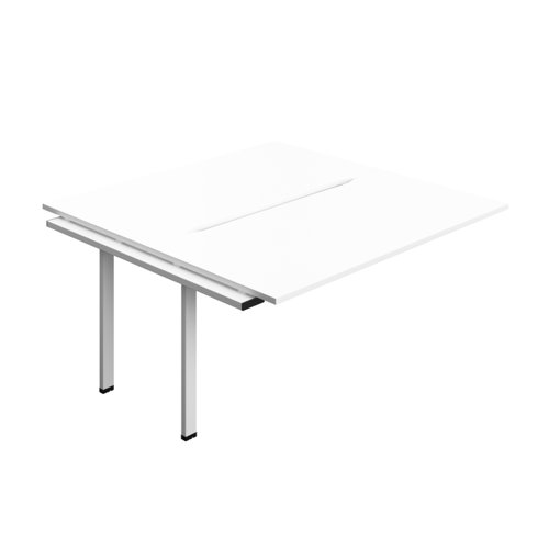 Synergy Bench Extension with Cut Out: 2 Person (FSC) : 1600 800 White/White