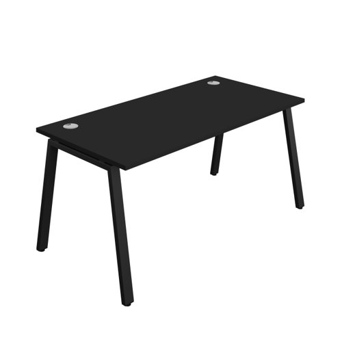 Synergy Bench with Cable Ports: 1 Person (FSC) : A-Frame Leg : 1600 800 Black/Black