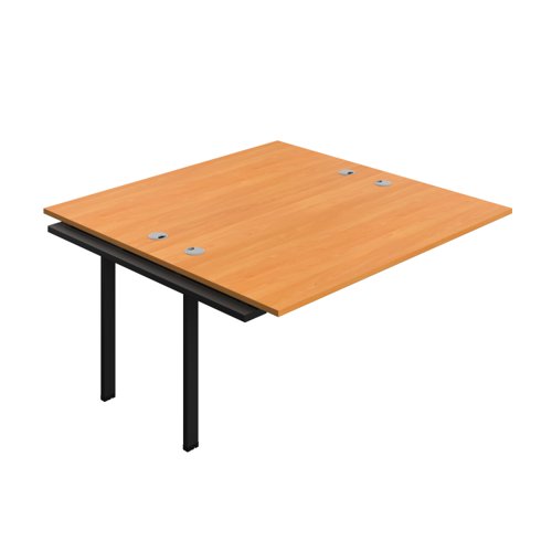 Synergy Bench Extension with Cable Ports: 2 Person (FSC) : 1600 800 Beech/Black