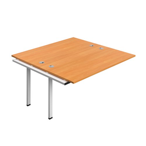 Synergy Bench Extension with Cable Ports: 2 Person (FSC) : 1600 800 Beech/White