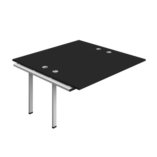 Synergy Bench Extension with Cable Ports: 2 Person (FSC) : 1600 800 Black/Silver