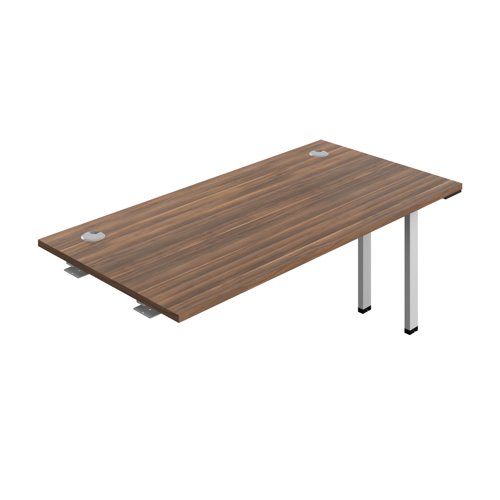 Synergy Bench Extension with Cable Ports: 1 Person (FSC) : 1600 800 Dark Walnut/Silver