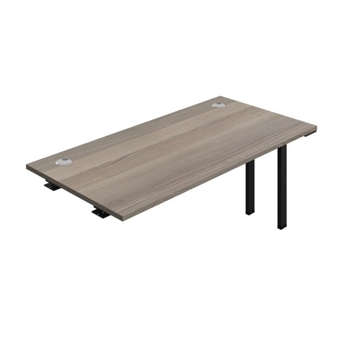 Synergy Bench Extension with Cable Ports: 1 Person (FSC) : 1600 800 Grey Oak/Black