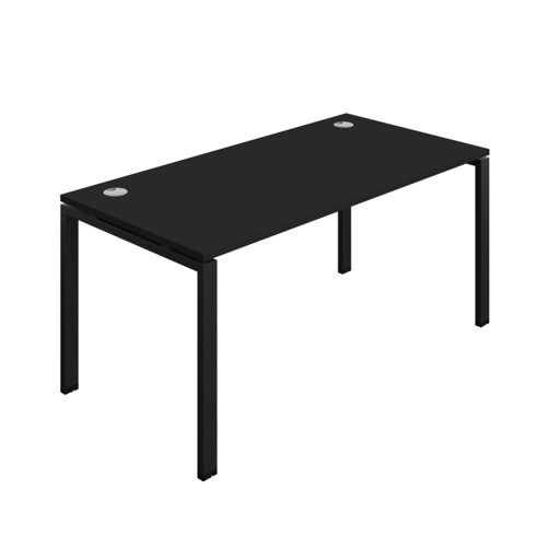 Synergy Bench with Cable Ports: 1 Person (FSC) : Goal Post Leg : 1600 800 Black/Black