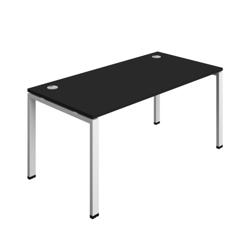 Synergy Bench with Cable Ports: 1 Person (FSC) : Goal Post Leg : 1600 800 Black/White