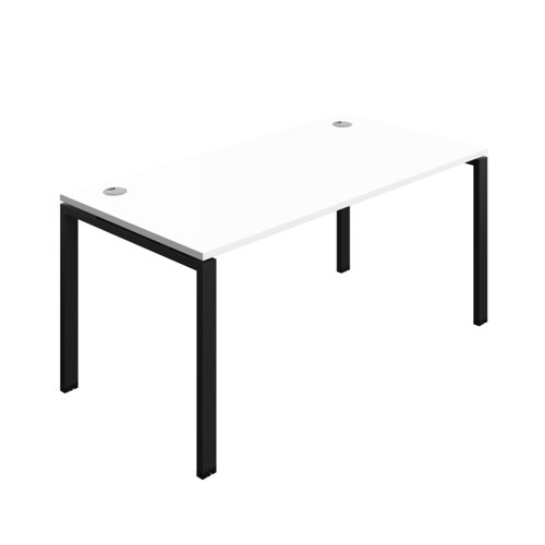 Synergy Bench with Cable Ports: 1 Person (FSC) : Goal Post Leg : 1600 800 White/Black
