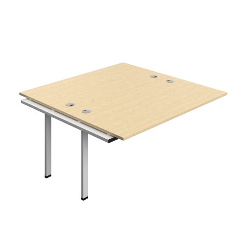 SYN1680CPMASV2PX Synergy Bench Extension with Cable Ports: 2 Person (FSC) : 1600 800 Maple/Silver