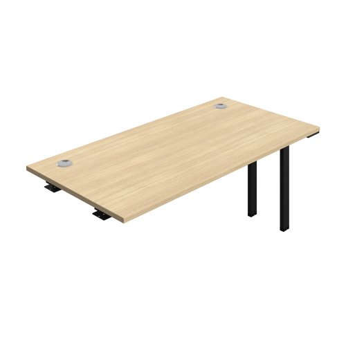 Synergy Bench Extension with Cable Ports: 1 Person (FSC) : 1600 800 Nova Oak/Black