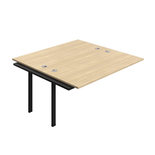 Synergy Bench Extension with Cable Ports: 2 Person (FSC) : 1600 800 Nova Oak/Black