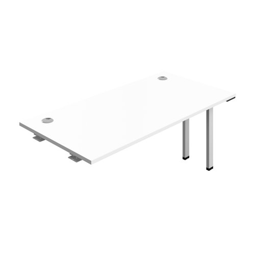 Synergy Bench Extension with Cable Ports: 1 Person (FSC) : 1600 800 White/Silver
