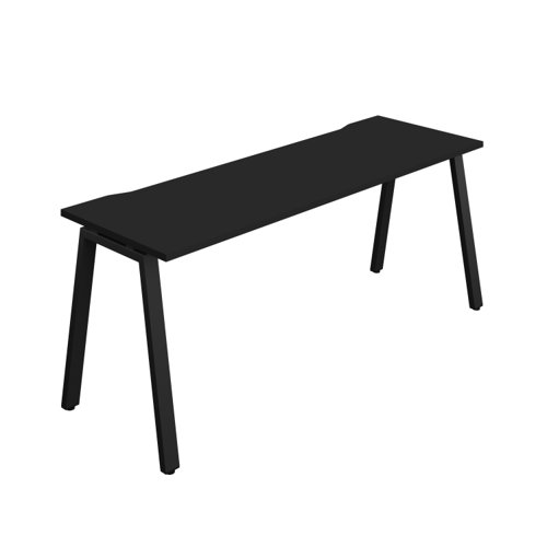 Synergy Bench with Cut Out: 1 Person (FSC) : A-Frame Leg : 1800 600 Black/Black