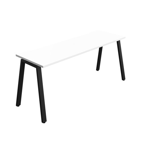 Synergy Bench with Cut Out: 1 Person (FSC) : A-Frame Leg : 1800 600 White/Black