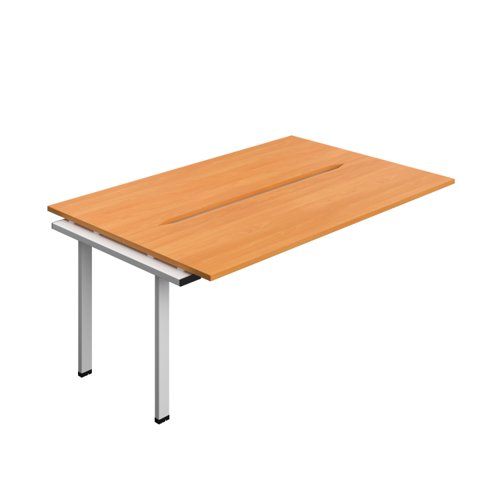 Synergy Bench Extension with Cut Out: 2 Person (FSC) : 1800 600 Beech/Silver