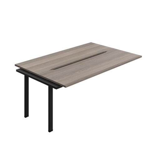 Synergy Bench Extension with Cut Out: 2 Person (FSC) : 1800 600 Grey Oak/Black