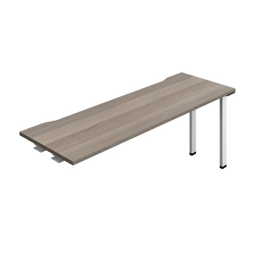 Synergy Bench Extension with Cut Out: 1 Person (FSC) : 1800 600 Grey Oak/White