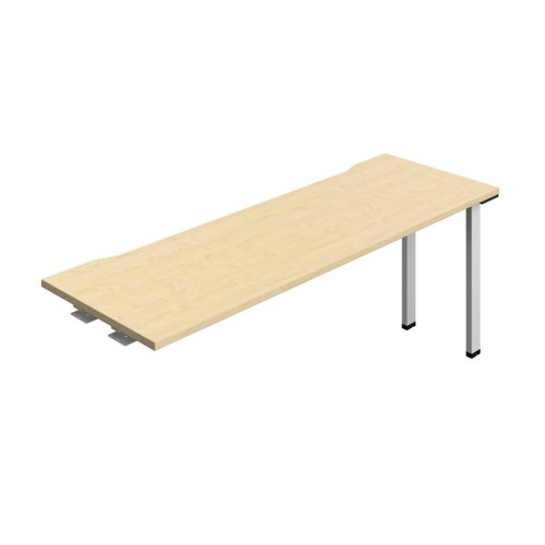 Synergy Bench Extension with Cut Out: 1 Person (FSC) : 1800 600 Maple/Silver