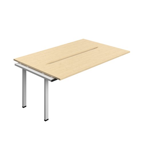Synergy Bench Extension with Cut Out: 2 Person (FSC) : 1800 600 Maple/Silver