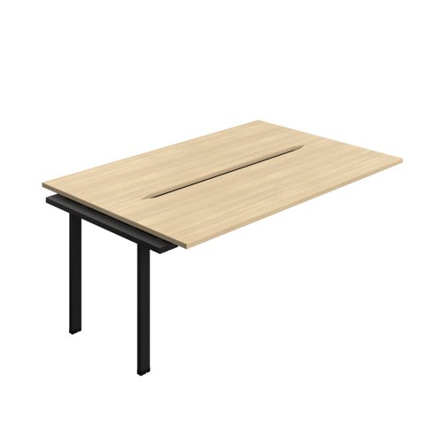 Synergy Bench Extension with Cut Out: 2 Person (FSC) : 1800 600 Nova Oak/Black