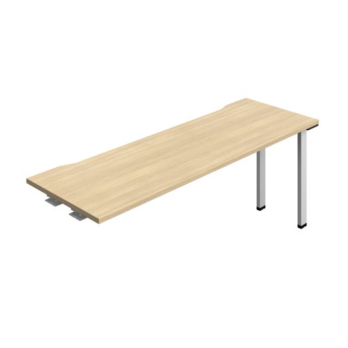 Synergy Bench Extension with Cut Out: 1 Person (FSC) : 1800 600 Nova Oak/Silver