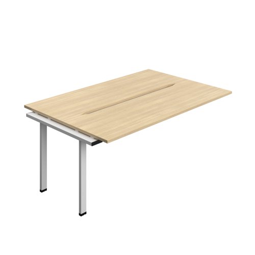Synergy Bench Extension with Cut Out: 2 Person (FSC) : 1800 600 Nova Oak/Silver