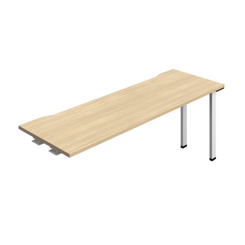 Synergy Bench Extension with Cut Out: 1 Person (FSC) : 1800 600 Nova Oak/White
