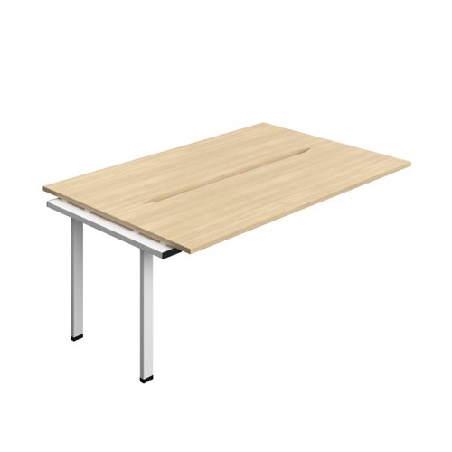 Synergy Bench Extension with Cut Out: 2 Person (FSC) : 1800 600 Nova Oak/White