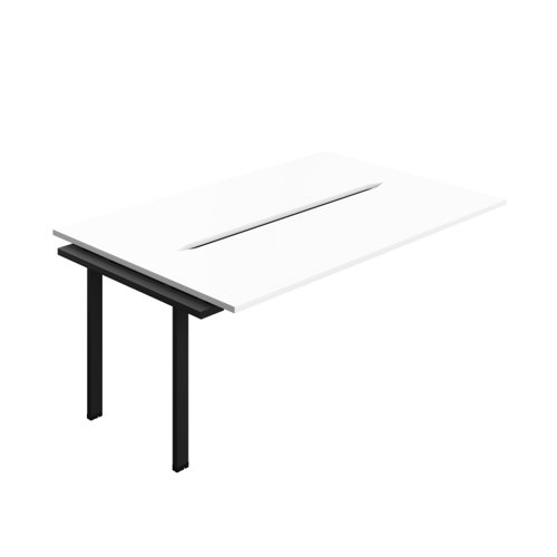 Synergy Bench Extension with Cut Out: 2 Person (FSC) : 1800 600 White/Black