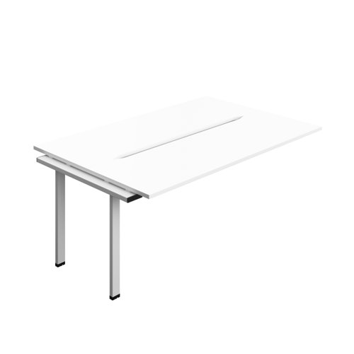 Synergy Bench Extension with Cut Out: 2 Person (FSC) : 1800 600 White/Silver