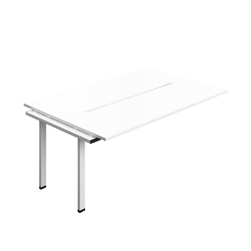 Synergy Bench Extension with Cut Out: 2 Person (FSC) : 1800 600 White/White