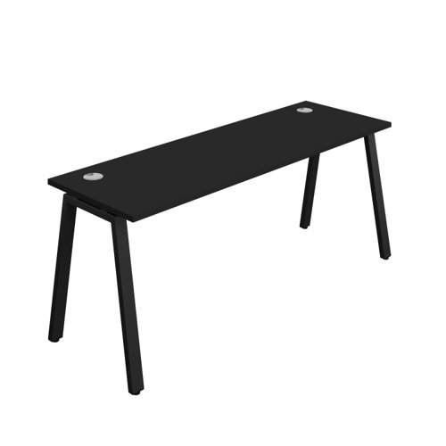 Synergy Bench with Cable Ports: 1 Person (FSC) : A-Frame Leg : 1800 600 Black/Black